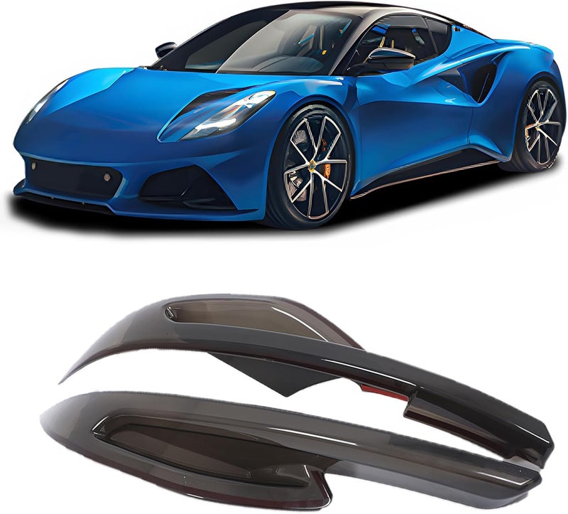 Sekhyna Car Tail Lights Lamp Cover Compatible with Lotus Emira V6 GT GT4 I4 2021-2024,Smoked Black Tail Light Shell Trim Cover Kits,Rear Lamp Shade Brake Indicator Light Trim Accessories 2PCS - Image 1